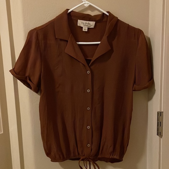 Brown blouse, only used about once or twice, size S - Picture 5 of 5